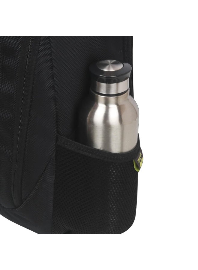 سكاي باجز Skybags Forge 16 Liters Laptop Backpack for Men & Women With Multiple Compartments, Side Zippered Pocket & Mesh Bottle Holder (Black) - Image 2